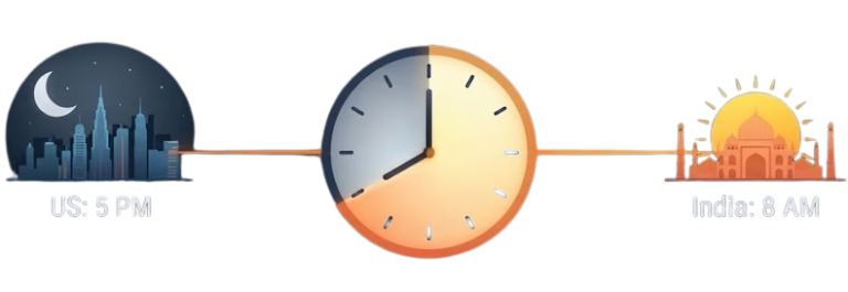 Marketics Website Design India Time Difference