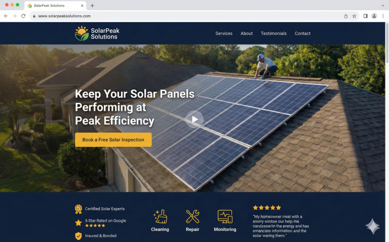 solar paneling website redesign